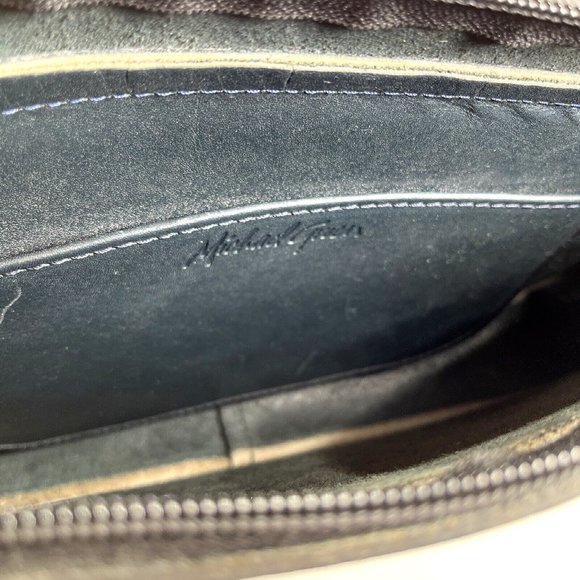 Michael Green Vintage Small Black Leather Shoulder Bag - Distressed - Picture 3 of 12